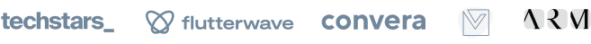 techstars,Flutterwave, Convera, Ventures Platform and ARM